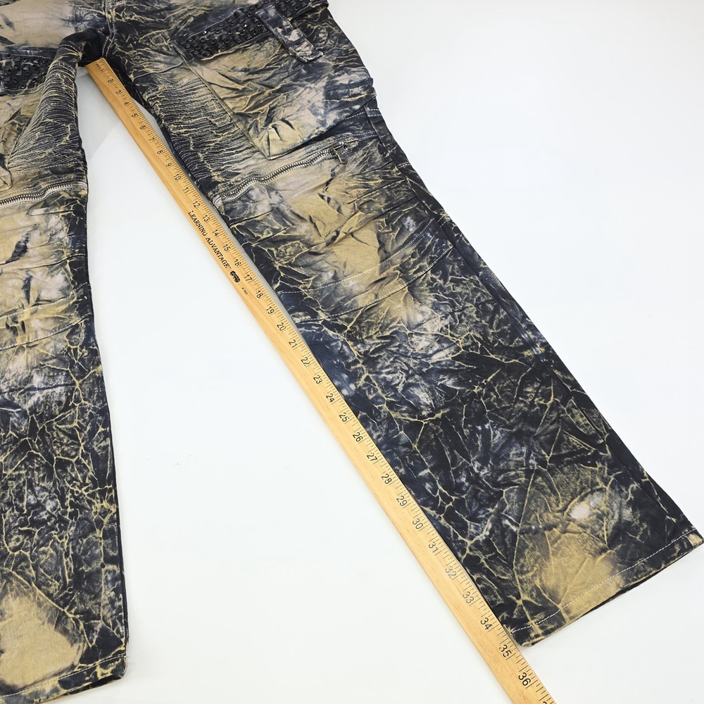 Cipo & Baxx Lincoln CD494 Jeans Mens 36x34 Studded Distressed Moto Biker... - Picture 12 of 14
